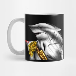 shark kingdom ecopop in golden suit art Mug